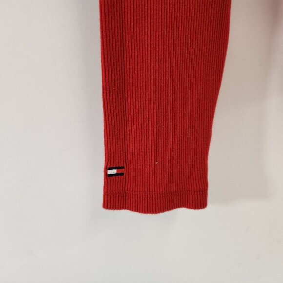 Tommy Hilfiger Jeans Red Turtleneck Y2K Womens Medium - Picture 4 of 10